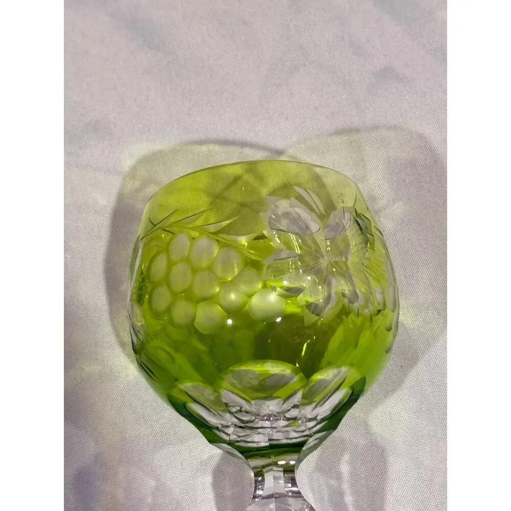 Vintage Nachtmann Traube Chartreuse Wine Hock Goblets Set of 5 Pattern German